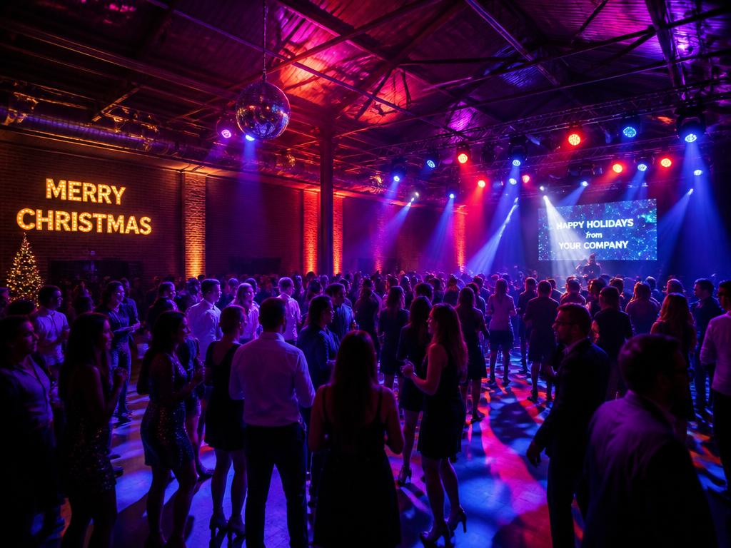 Festlokale med dansegulv og scenelys til julefrokost